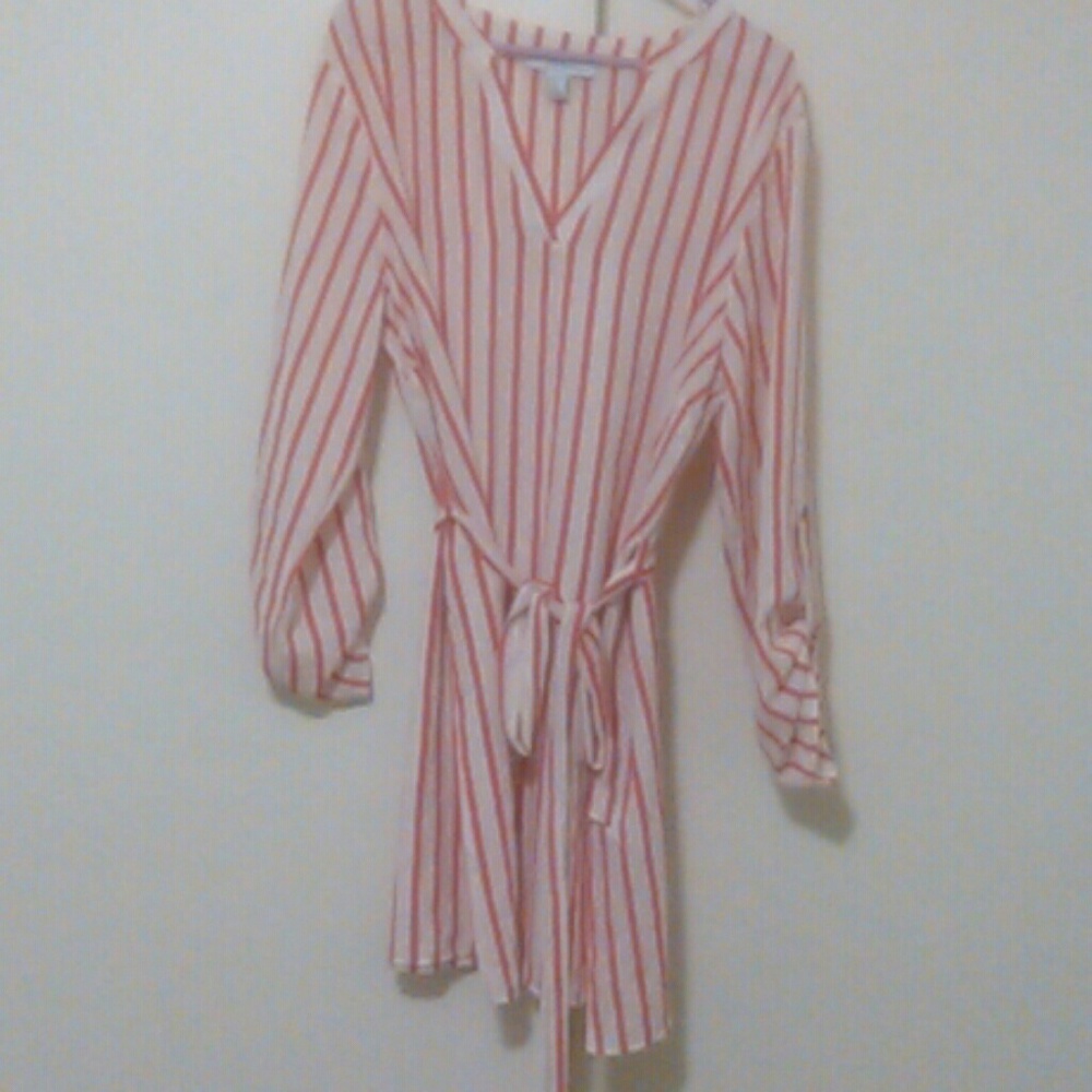 A coral dress